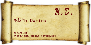 Méh Dorina névjegykártya
